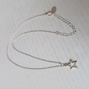 4/$40 New Star Necklace - 19.5 inch Silver Coloured Chain